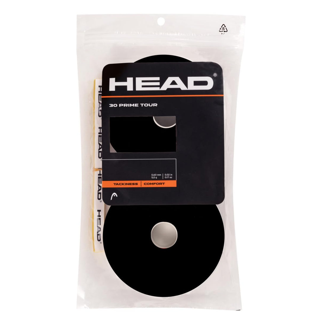 HEAD Unisex-Adult 30 Prime Tour Tennis Griffband, Schwarz, One Size