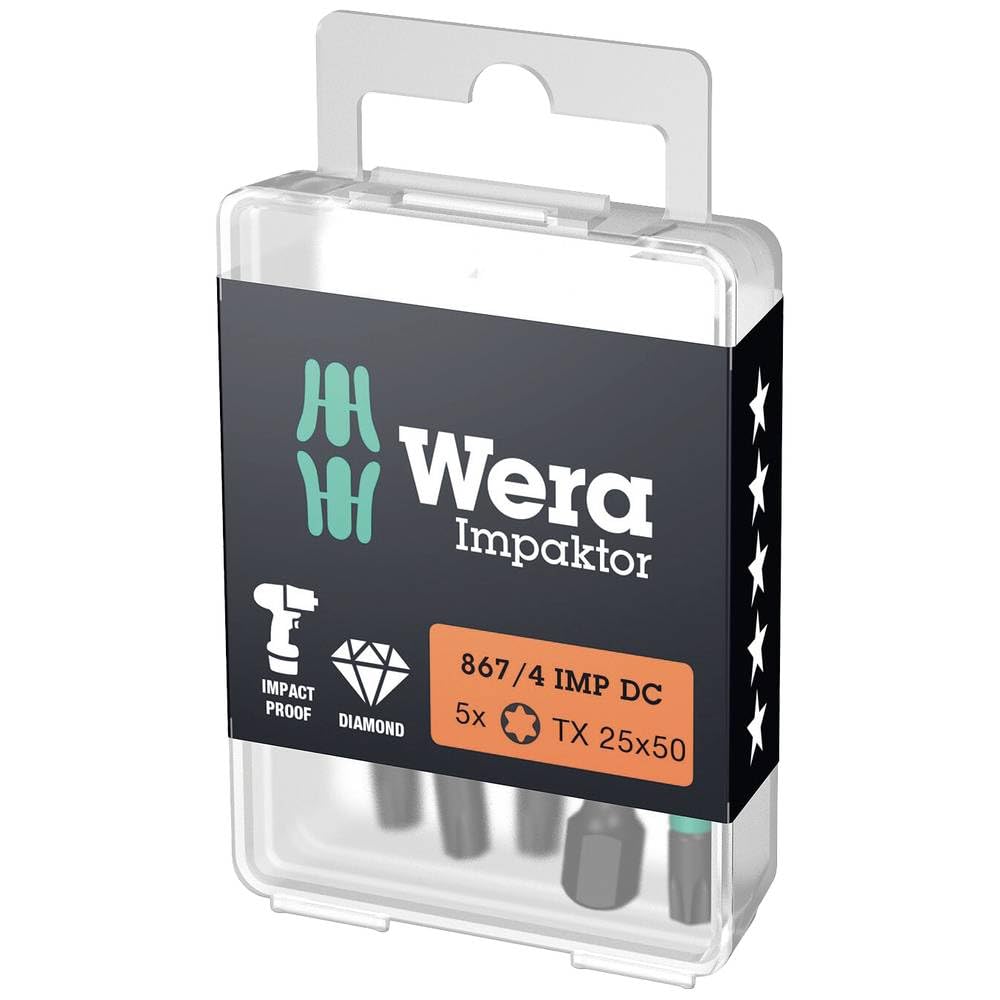 Wera 5057666001 867/4 IMP DC Impaktor TORX Bits TX 30x50 T30, T30