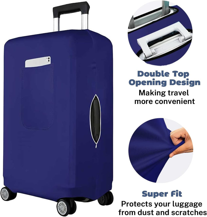 Morbuy Elastisch Kofferschutzhülle, Gross Kofferhülle Blau mit Reissverschluss, Suitcase Luggage Cov