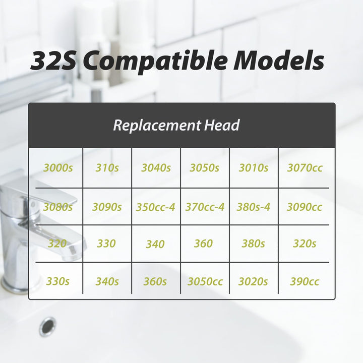 32B Ersatzrasierköpfe kompatibel mit Series 3, passend für 3040s 3010s 310s 3000s 3050cc 3080s 390cc