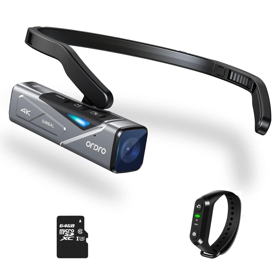 ORDRO 4K Camcorder Handsfree Videokamera EP7 Camcorder 4K 30fps UHD FPV Vlog Kamera mit Gimbal Stabi