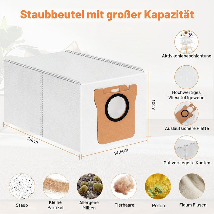 18 Stück Zubehör kompatibel für Xiaomi Robot Vacuum X20+ / X10+ Saugroboter, Ersatzteile Zubehörset