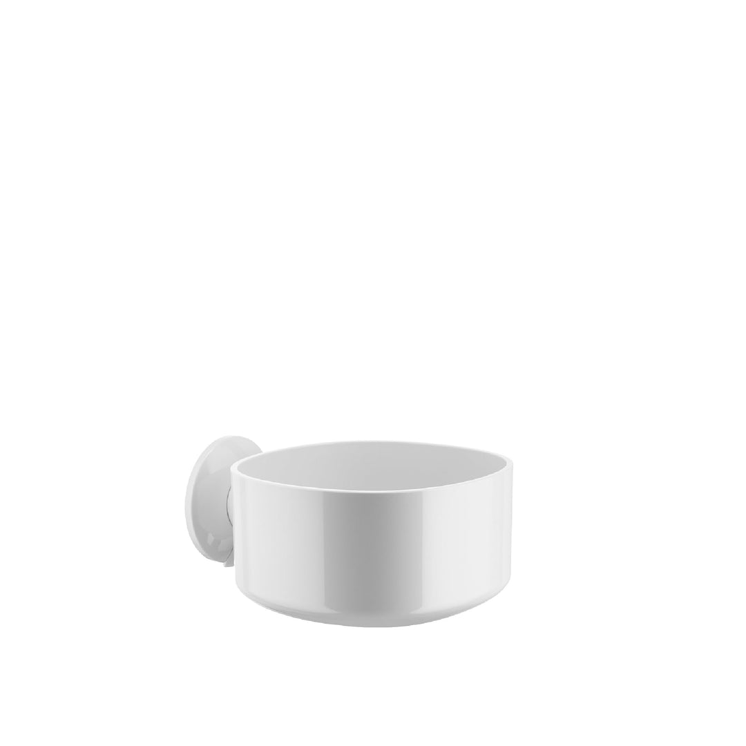 Alessi "Birillo" Flaschenbehälter für die Dusche oder Badewanne aus PMMA, weiss mit Saugnapf, 19 cm