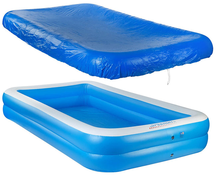 Speeron Zubehör zu Jumbo Pool: Aufblasbares Jumbo-Planschbecken inkl. Abdeckung, 305 x 183 x 51 cm (