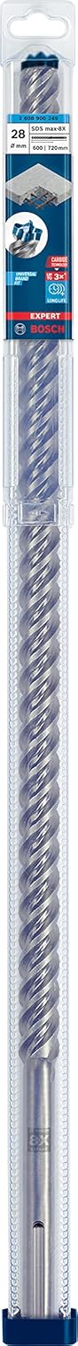 Bosch Professional 1x Expert SDS max-8X Hammerbohrer (für Stahlbeton, Ø 28,00x720 mm, Zubehör Bohrha