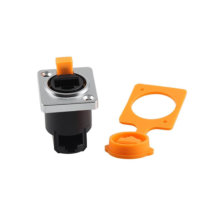 Uonecn RJ45 Wasserdichter Steckverbinder,RJ45-Stecker Buchse für IP65 Mount Ethernet Panel Connector