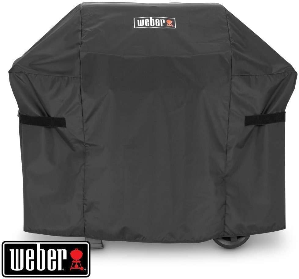 Weber 7183 Premium Hülle für Spirit/Spirit II 300 und 200 Serie, Schwarz &amp; 6645 Grillbesteck Kompakt