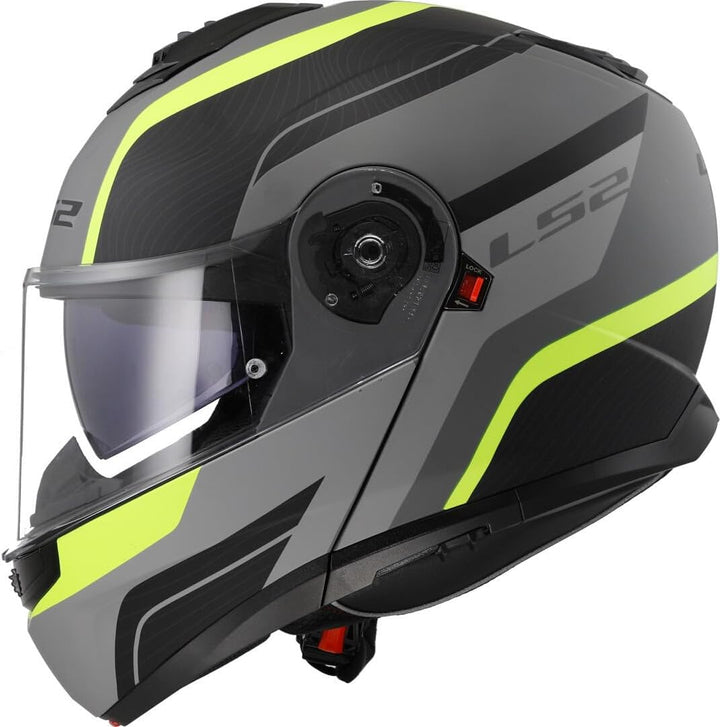LS2, Klapphelme motorrad STROBE II MONZA mat black H-V yellow, XL XL mat black H-V yellow, XL mat bl