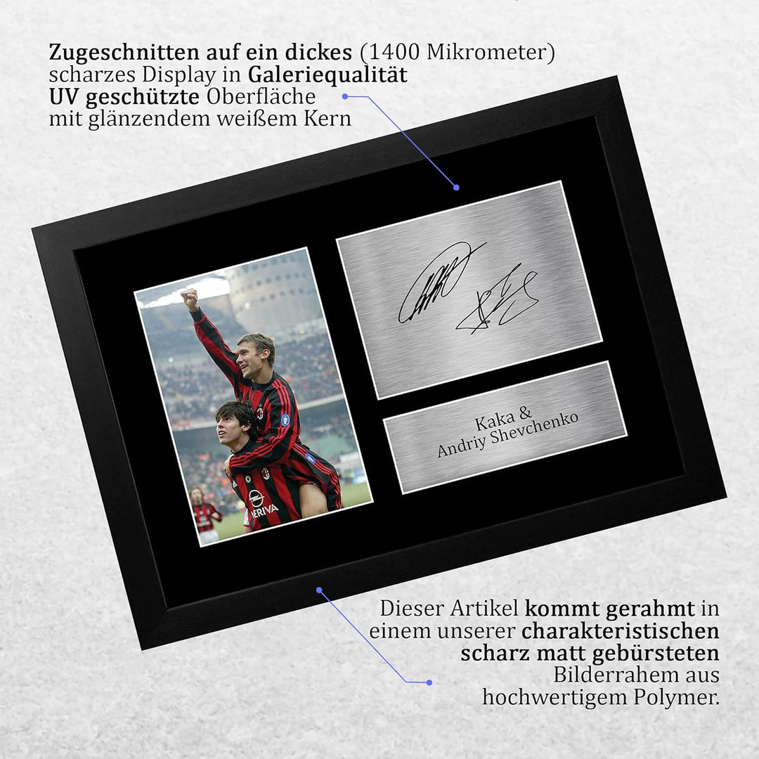 HWC Trading FR A4 Kaka & Andriy Shevchenko A C Milan Geschenke Gedruckt, Signiert Autogramm Bild, Fü