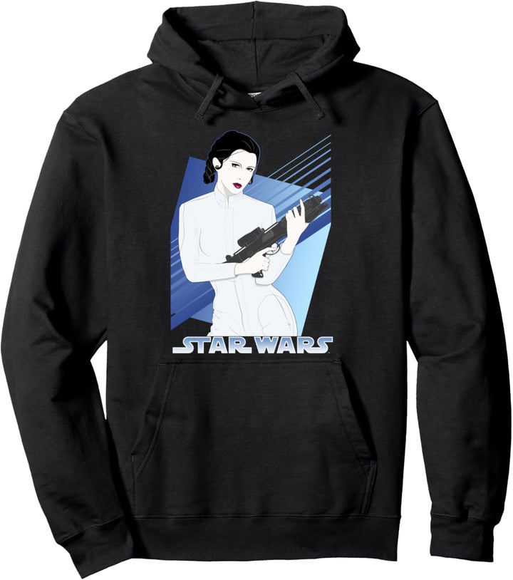 Star Wars Princess Leia Blaster Portrait Pullover Hoodie