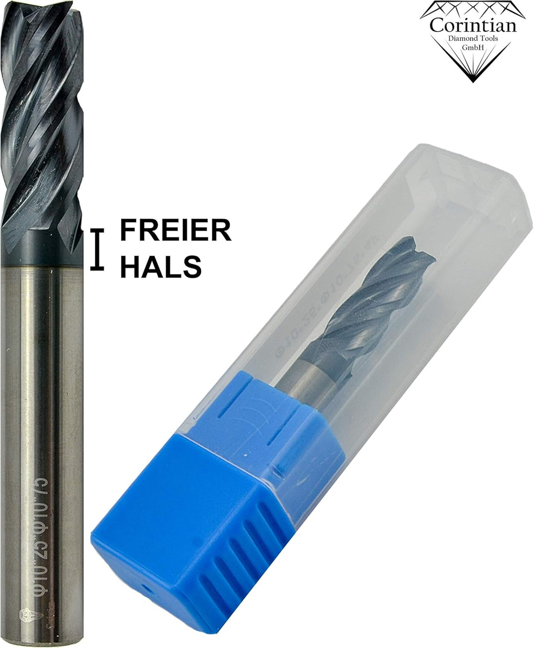 Corintian VHM Schaftfräser 4 Zähne - AlTiN Beschichtung, Ø 1-20mm, High Performance Cutting HPC geei