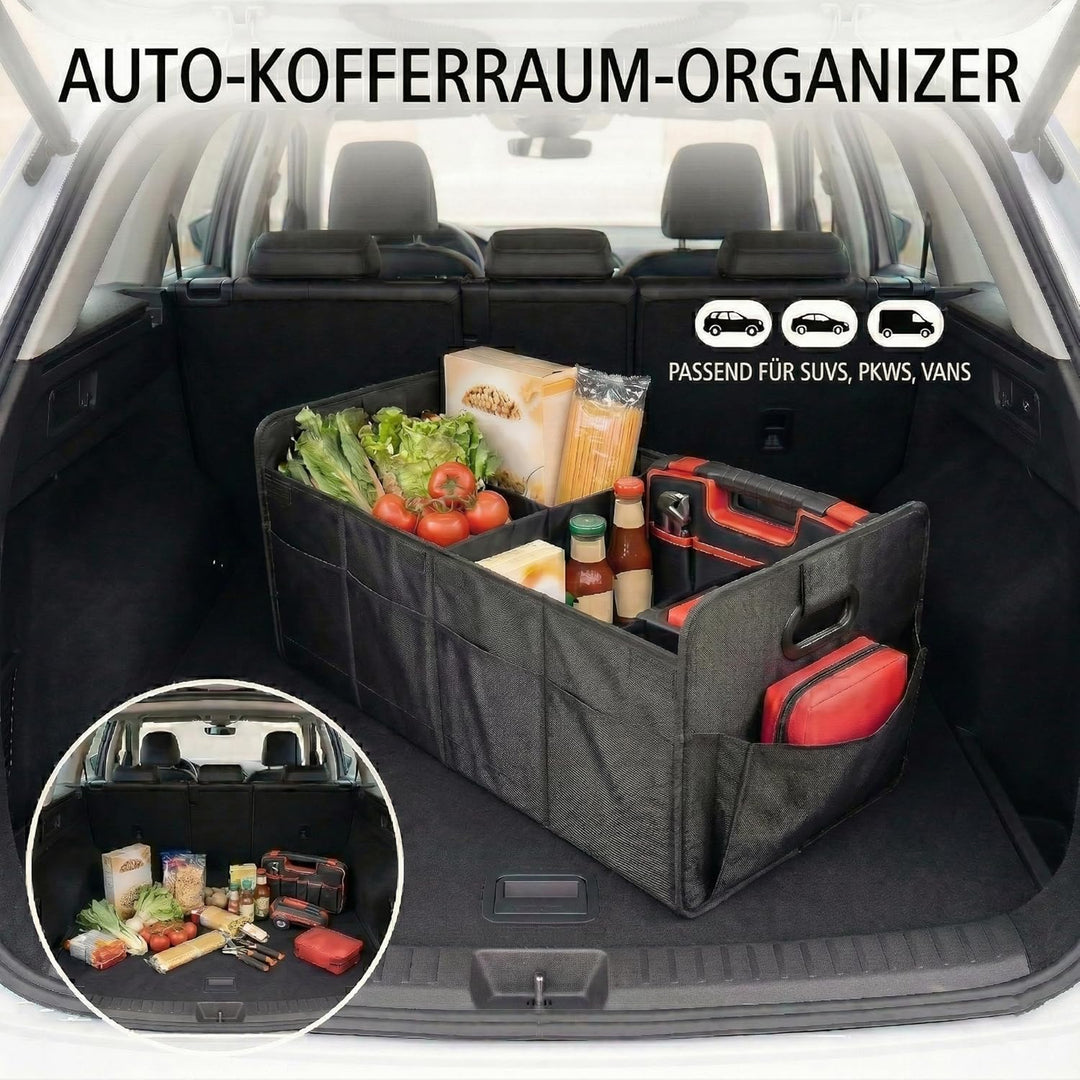 Kofferraum Organizer Auto Faltbare Kofferraumtasche mit verstärktem Boden & stabilen Tragegriffen Gr