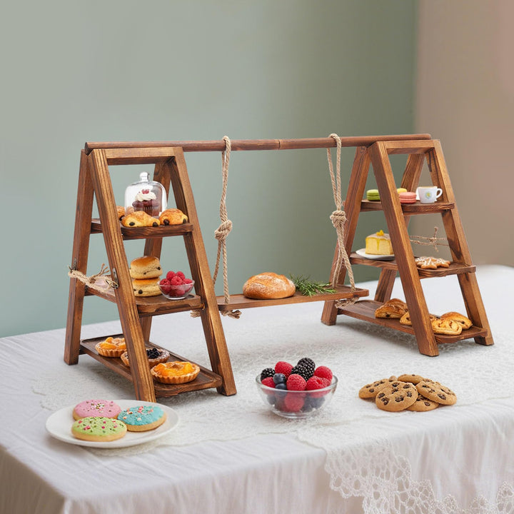 Cupcake Ständer Holz Tortenständer 3 Etagen mit lebensmittelechter Oberfläche Etagere 3 Etagen Holz