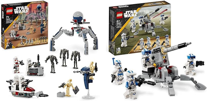 LEGO Star Wars Clone Trooper & Battle Droid Battle Pack & Star Wars 501st Clone Troopers Battle Pack