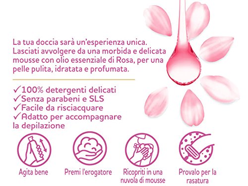 Wo Mousse Dusche mit Öl von Pink, 200 ml – Packung von 6