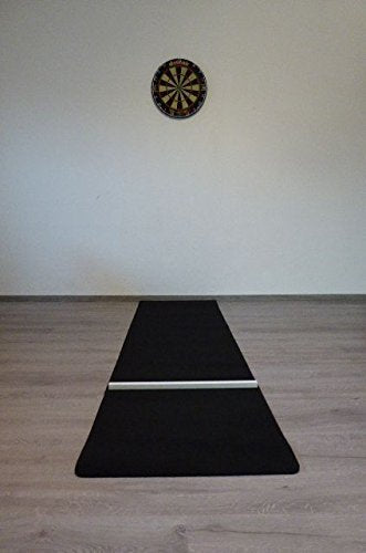 Profi Dart Teppich Set Startline Flex Dartteppich/Dartmatte schwarz/grau meliert mit Abwurflinie Och