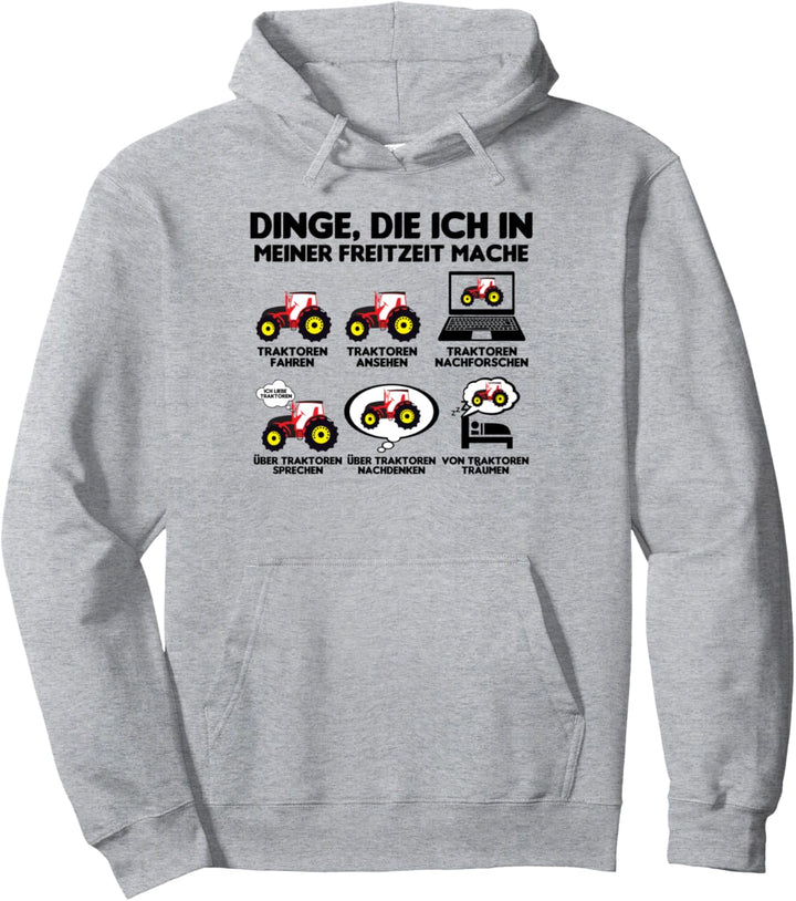 Traktor Trecker Bauer Dinge Freizeit Dinge weisses Pullover Hoodie