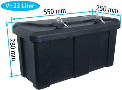 Deichselbox Blackit 2-550x250x295mm Anhängerbox Werkzeugkasten Anhänger Staukiste Werkzeugkiste Box