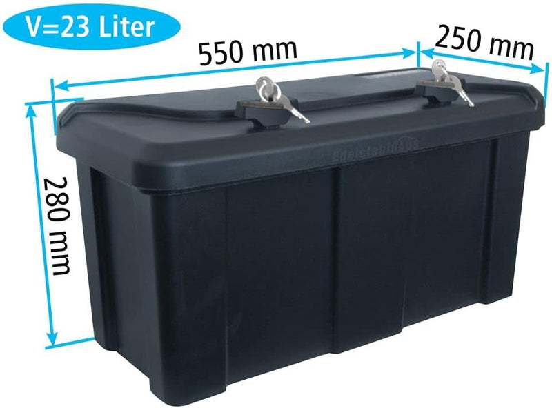 Deichselbox Blackit 2-550x250x295mm Anhängerbox Werkzeugkasten Anhänger Staukiste Werkzeugkiste Box