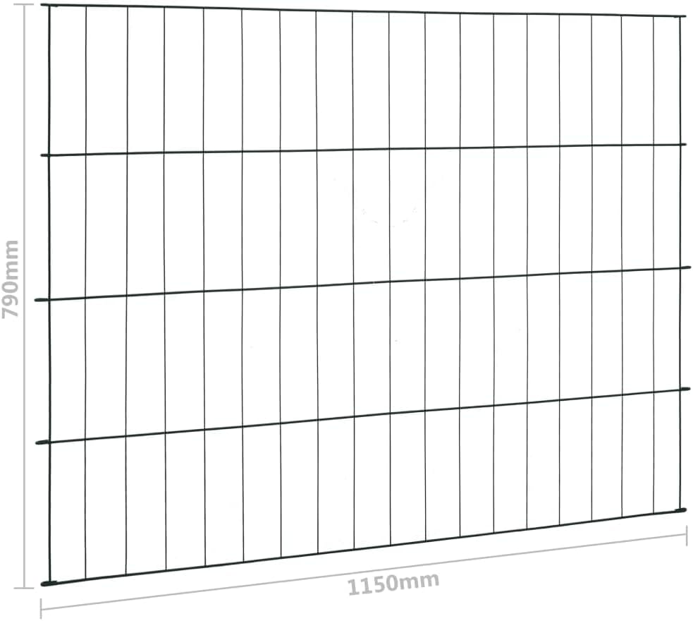 vidaXL Gartenzaun Set Teichzaun Schutzzaun Gitterzaun Steckzaun Zaun-Set Garten Zaun niedrig Poolzau