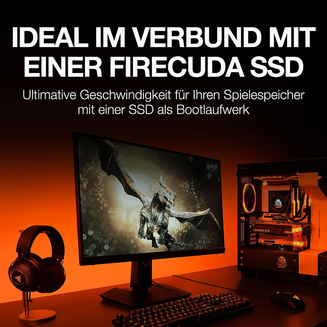 Seagate FireCuda 8TB interne Festplatte HDD, 3.5 Zoll, 7200 U/Min, CMR, 256 MB Cache, SATA 6GB/s, si