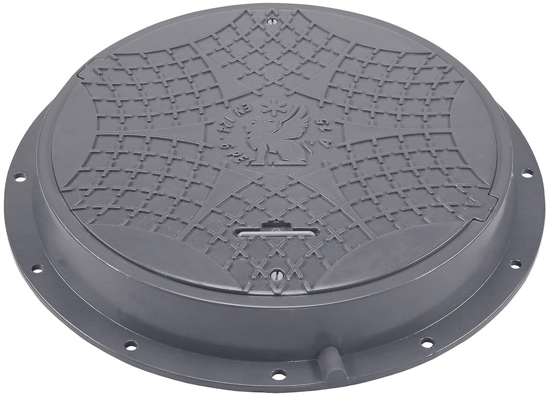 BABYLONPLAST Schachtabdeckung, Schachtdeckel DN600/800, 15kN Hochbelastbarer Kunststoff Kanaldeckel,