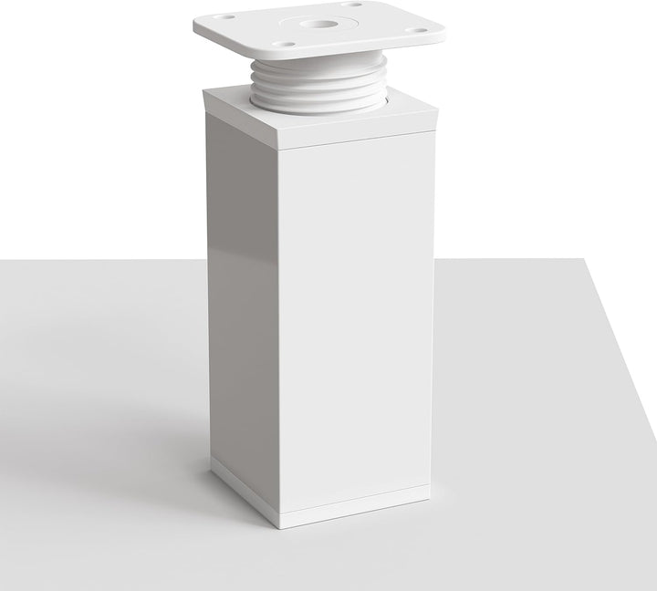 sossai® Design-Möbelfüsse MFV1 | höhenverstellbar | 8er Set | Vierkant-Profil: 40 x 40 mm | Farbe: W