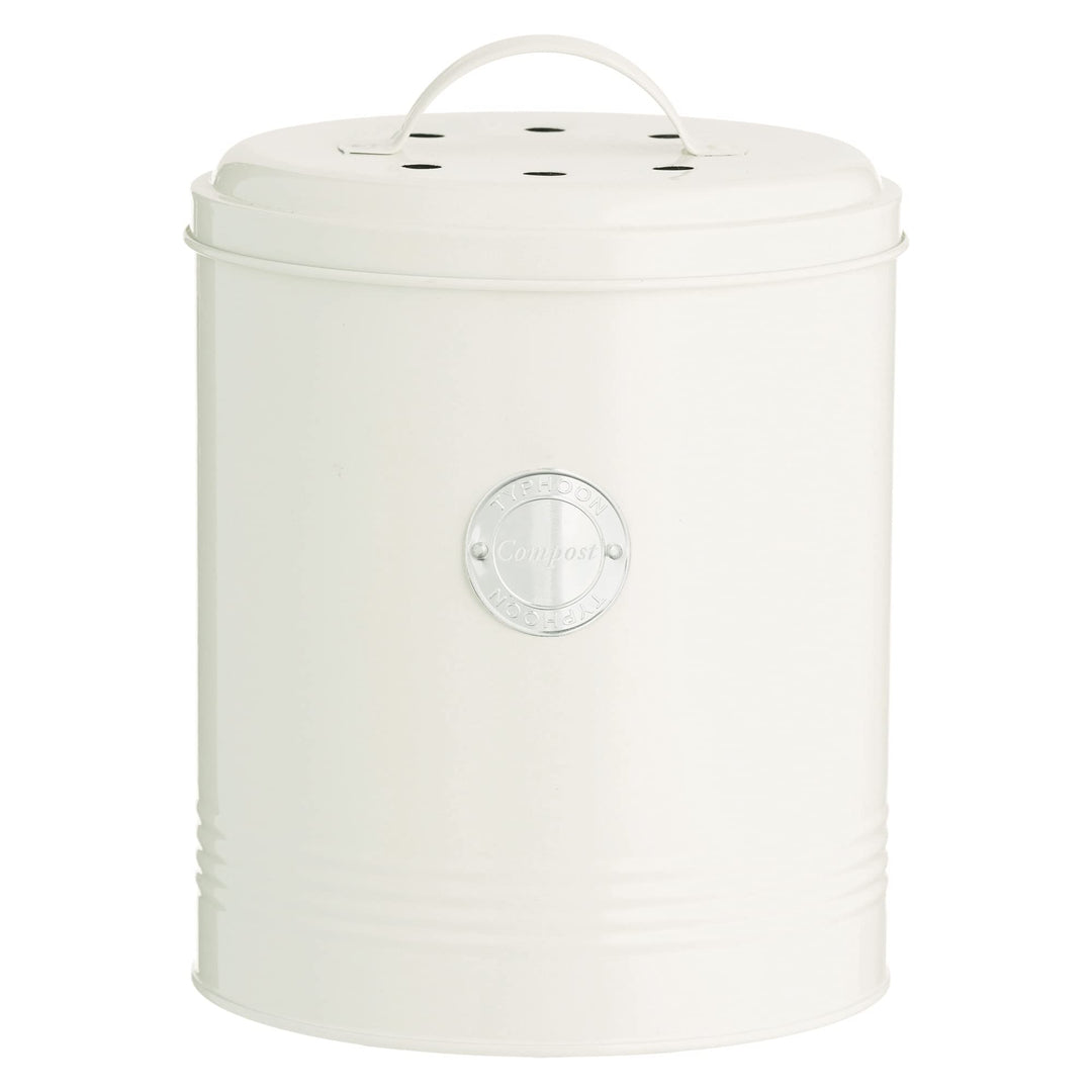 TYPHOON LIVING Kollektion, Biomülleimer Küche Pastellcreme, Komposter Küche 2,7 Liter, hygienischer