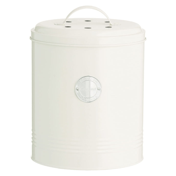 TYPHOON LIVING Kollektion, Biomülleimer Küche Pastellcreme, Komposter Küche 2,7 Liter, hygienischer
