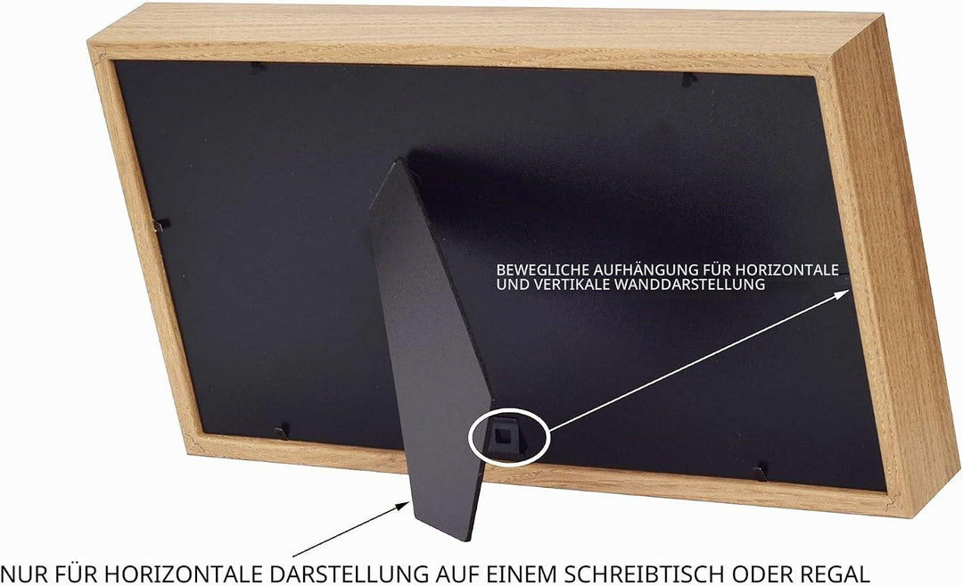 BD ART 18x35 cm 3D Box, Mehrfach Bilderrahmen, Bildergalerie, Fotogalerie mit Passepartout und 3 Fot
