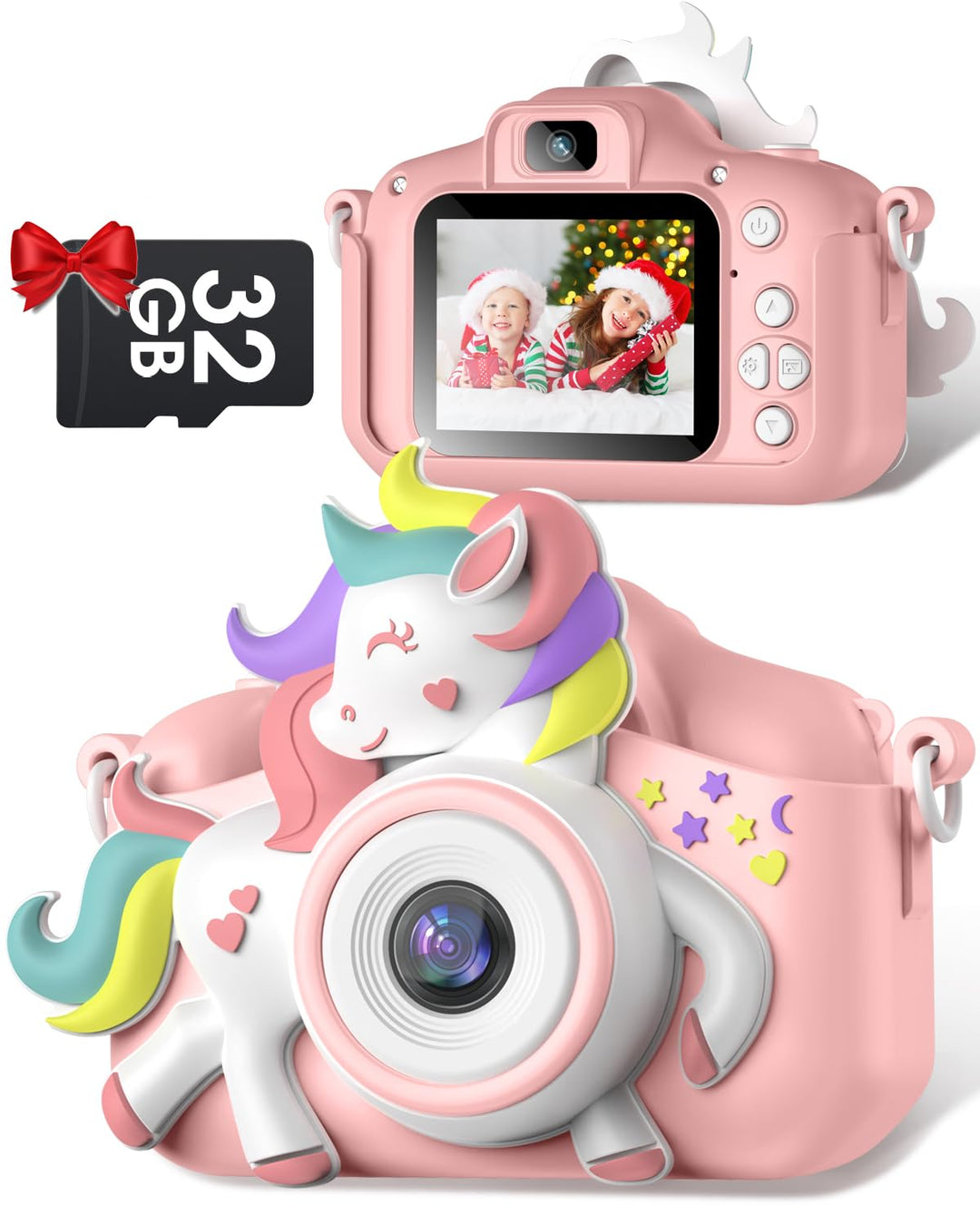 Kinderkamera, Gofunly Kinder Kamera 1080P 2,0-Zoll-Bildschirm Kamera Kinder mit 32GB SD-Karte Selfie