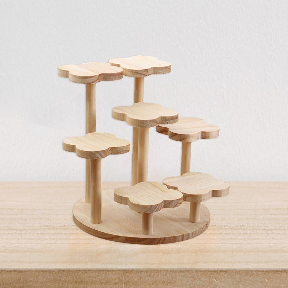 Blumentopfhalter, Mehrschichtiges Blumenregal, Holz-Desktop-Display-ständer, Parfüm-Organizer-Rack F