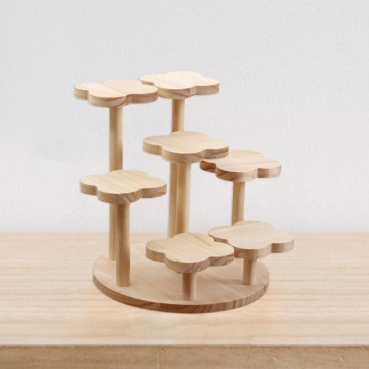 Blumentopfhalter, Mehrschichtiges Blumenregal, Holz-Desktop-Display-ständer, Parfüm-Organizer-Rack F