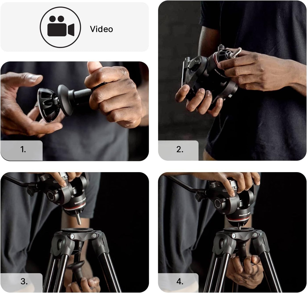 Manfrotto 60 Mm Halbschalen‑Adapter zum Einsatz von 60‑mm‑Flachbasis‑Köpfen an 60‑mm‑Schalen‑Stative