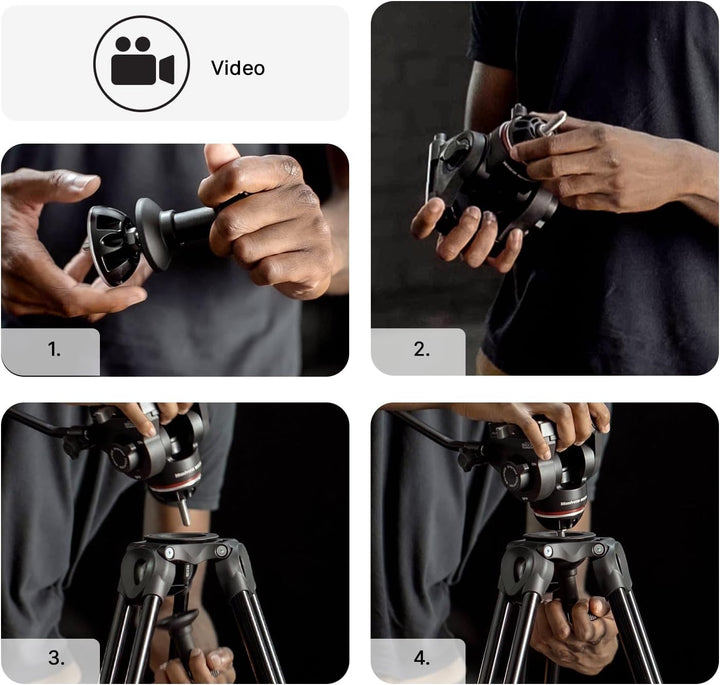 Manfrotto 60 Mm Halbschalen‑Adapter zum Einsatz von 60‑mm‑Flachbasis‑Köpfen an 60‑mm‑Schalen‑Stative