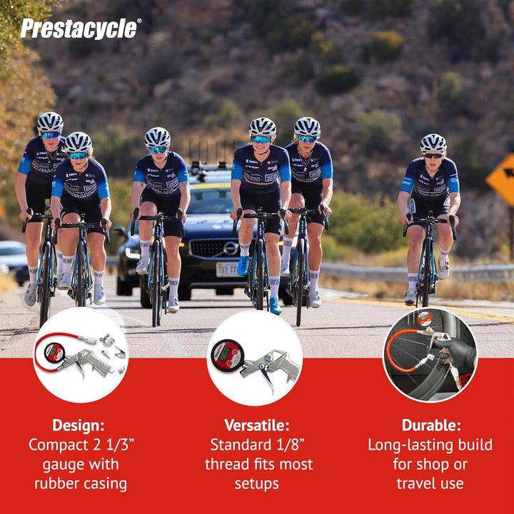 Prestacycle Prestaflator 255psi Digital Gauge Bottom Mount (für digitale Prestaflatoren und Atemregl