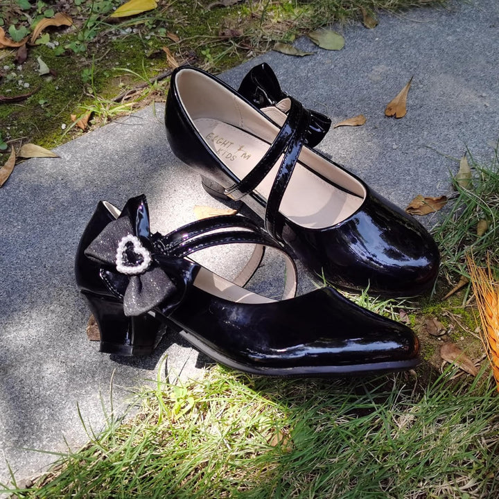 EIGHT KM EKM7018 Mädchen High Heel Kleid Schuhe Mary Jane Prinzessin Hochzeit Pumps Schuhe Glänzend