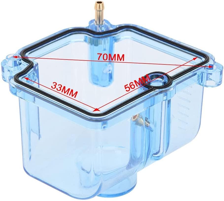 JFG RACING Motorrad-Vergaser, transparenter Boden, transparenter Schwimmer, für PWK 21 mm, 24 mm, 26