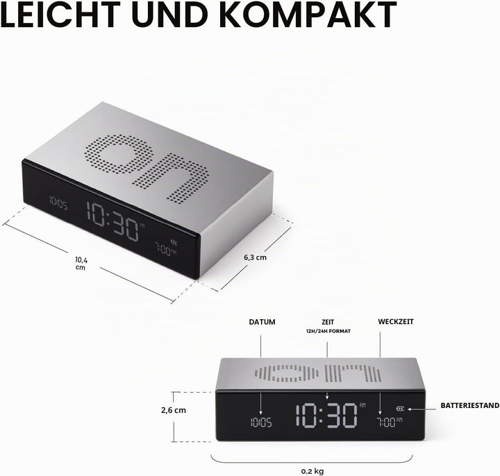 Lexon FLIP Premium LCD-Wecker (Bronze), Bronze