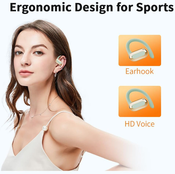 SLuB Offenes Ohr Bluetooth-Headset, kabelloses Bluetooth-Sport-Headset, Luftleitung, Bluetooth 5.3,