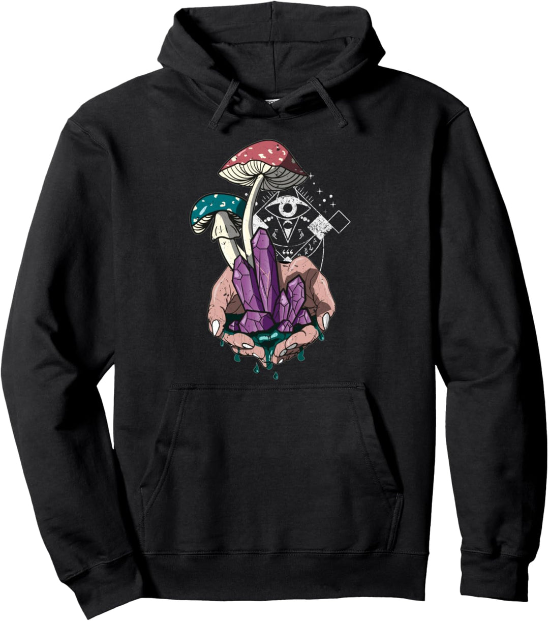 Witchcraft Mineralien Pilze, Vintage Gothic Dark Hexerei Pullover Hoodie