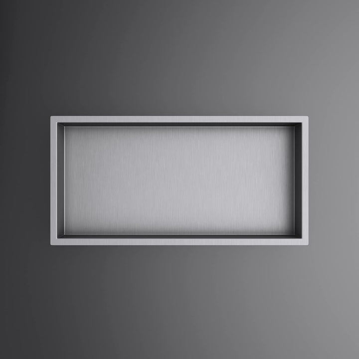 Mai & Mai Duschnische Bad Silber 30cm x 60cm x 8,3cm Wandnische befliesbar aus Edelstahl Duschregal