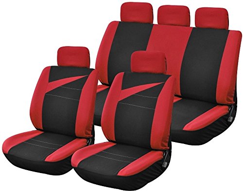 Peraline 1702 Universal Autositzbezug Bolt, Schwarz/Rot, Schwarz/Rot