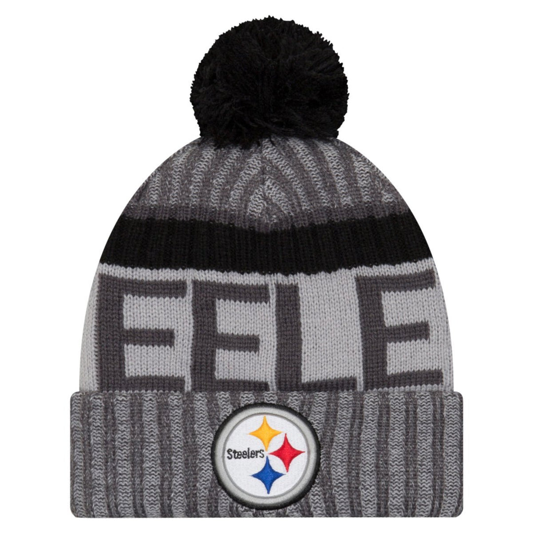 New Era NFL Sideline 2017 Bobble Mütze - Pittsburgh Steelers