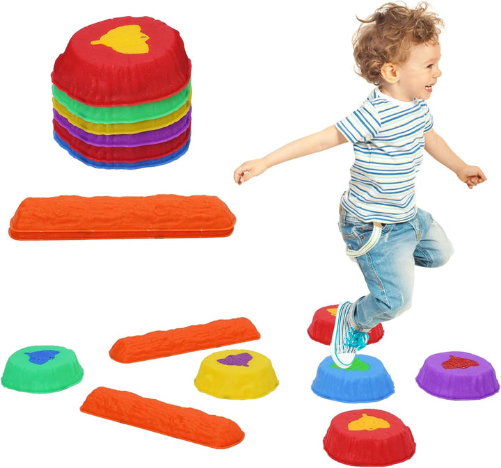 Balanciersteine für Kinder Trittstein Balance Boards, Balancierbalken Kinder, Stapelsteine Balancier