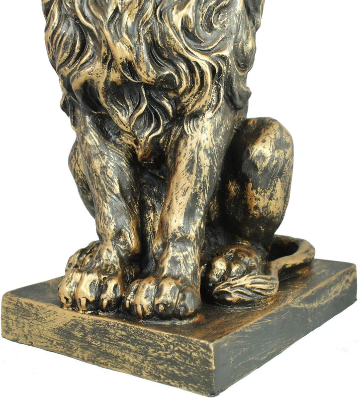 colourliving Löwe Skulptur Löwenstatue Deko Löwe Garten Gartenfigur Löwe sitzend