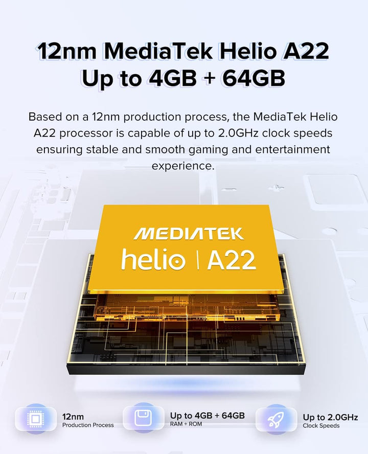 Ulefone Android 12 4G Smartphone ohne Vertrag Note 14(64GB), 3-Karten-Steckplatz, Quad Core 4GB+64GB