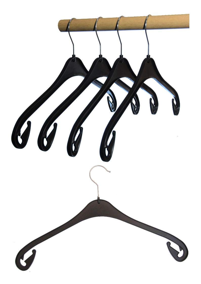 Kleiderbügel aus Kunststoff, schwarz, Rockhaken, 43 cm 50 STK. 50 St. Na43s, 50 St. Na43s