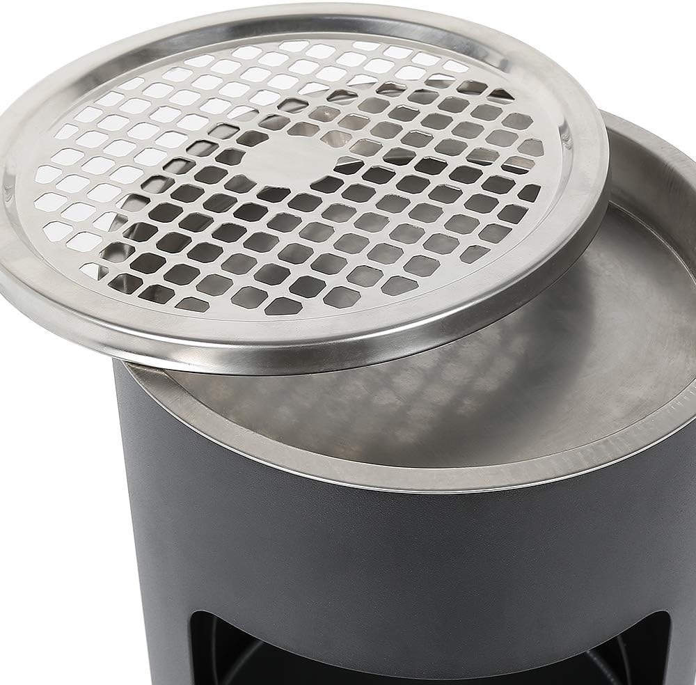 XUANYU 1er/2er-Set 30 liter Mülleimer mit Aschenbecher Standaschenbecher für Draussen Herausnehmbare