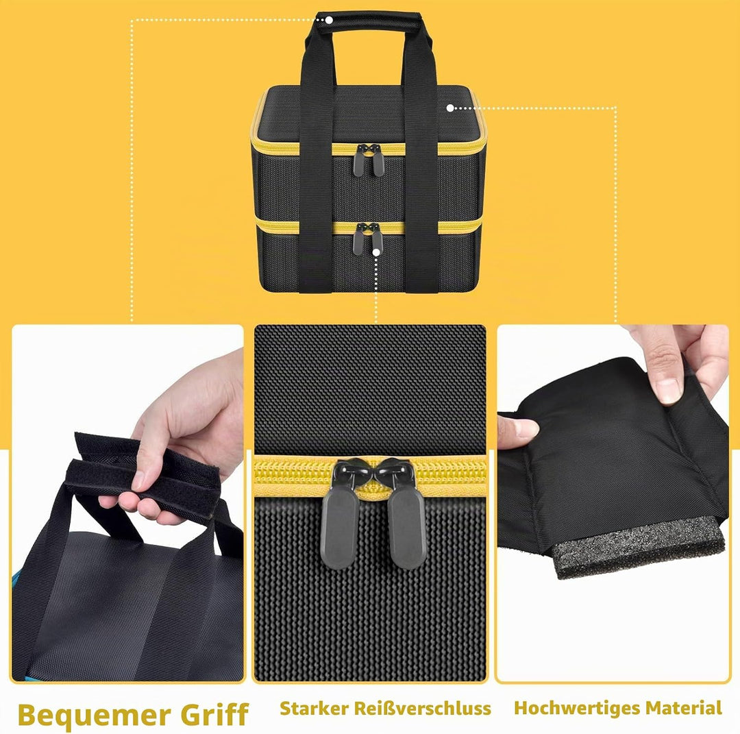 Werkzeugtasche Kompatibel Mit Dewalt/für Makita/für Waitley Akku Max Lithium-Ionen Akkus, Doppellagi